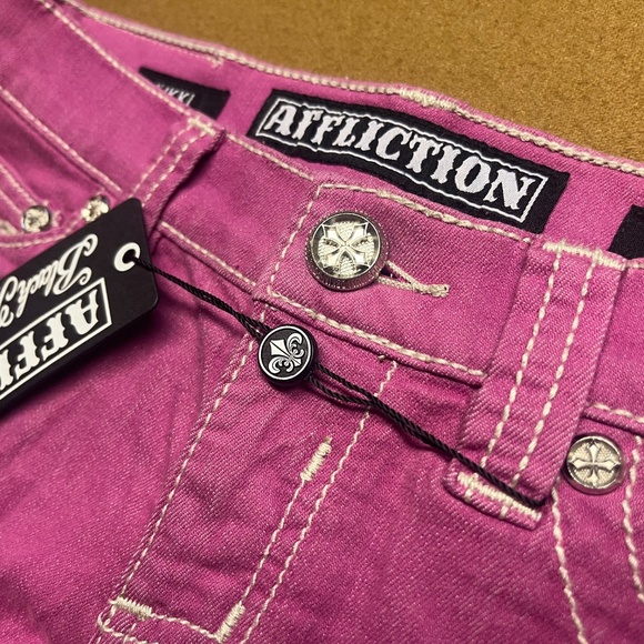 Purple Affliction Buckle Shorts - Picture 3 of 3